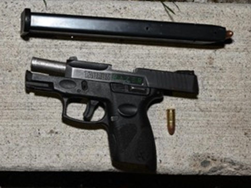 A firearm seized by Toronto Police after a shooting on Tuesday, Oct. 20, 2026, in downtown Toronto.