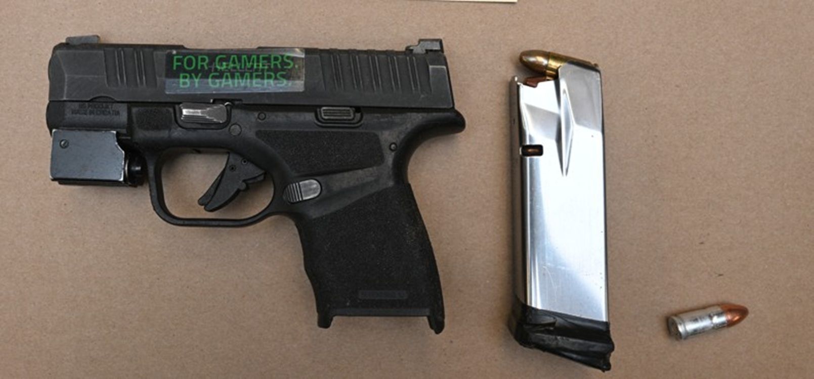A firearm seized by Toronto Police after a shooting on Tuesday, Oct. 20, 2026, in downtown Toronto.