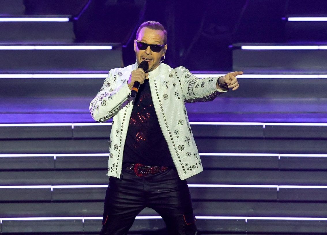 Donnie Wahlberg of New Kids on the Block performs on the opening night of the group's "The Right Stuff" Las Vegas residency at Dolby Live at Park MGM on June 20, 2025.
